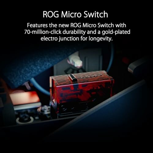 ROG Micro Switch with 70-million-click durability and gold-plated junction