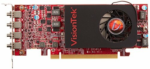 VisionTek graphics card with multiple ports and cooling fan